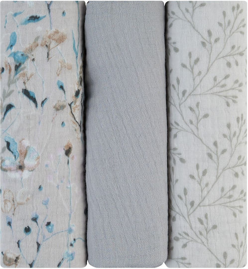 Kikka Boo Decke zum Einwickeln 75x75cm 3 Stück