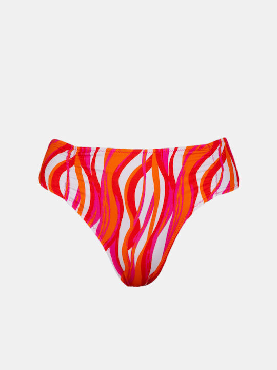 Bikinihosen mit vorderen Wellen Multicolor