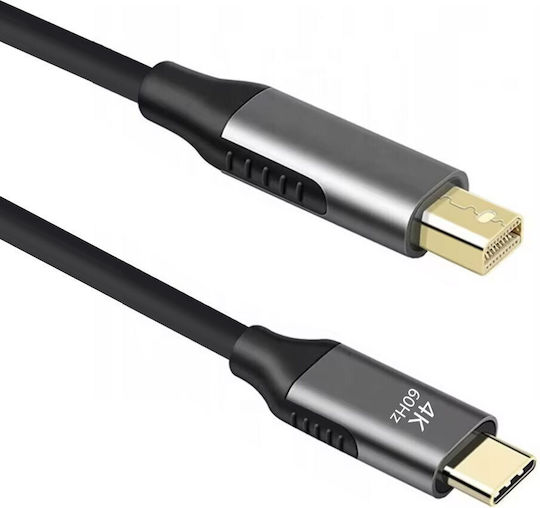Video Cable USB-C Male - Mini DisplayPort Black 1.8m 18399