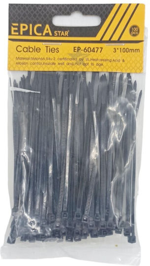 Epica Star Kabelbinder Kunststoff 100mmx3mm (100Stück) (EP-60477B)