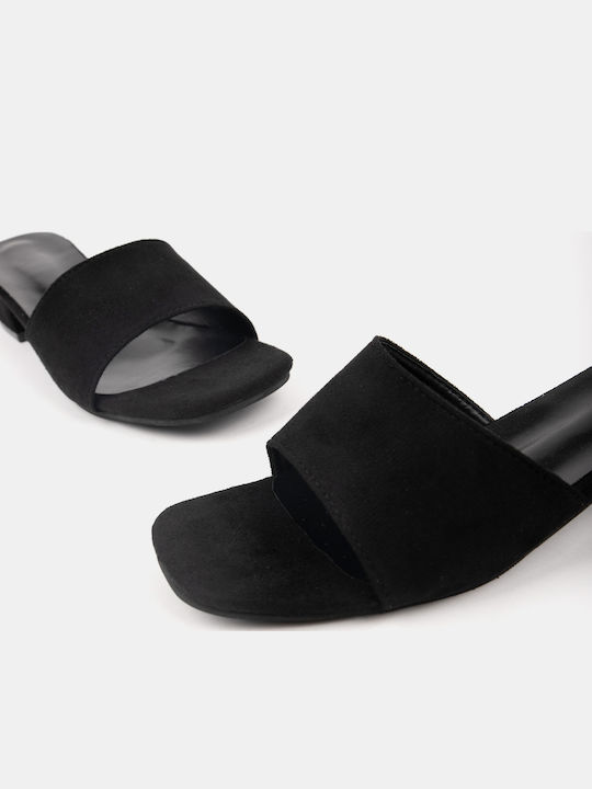 Damen Pantoletten Castor Details Schwarz Schwarz