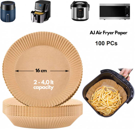 Aj WP Non-stick Papers for Air Fryer 16x16cm 100 Pieces