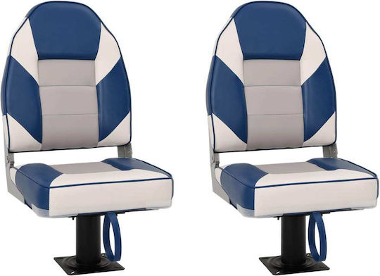 Boat Seat Set 4 Pieces High Back Folding 3284331