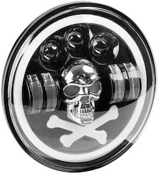Προβολεας Εργασιας Στρογγυλος Led Skull 5.500lm 9>36v 60w 6.000k Φ170x170x65mm 4 Χρησεων Αμιο 1 Τεμ