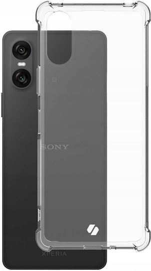 Spacecase Anti-shock Back Cover Σιλικόνης 1mm με Λουράκι Διάφανο (Xperia 10 VI)