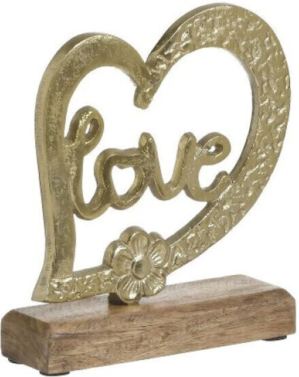 Inart Decorative Heart made of Metallic 16x5x18cm 1pcs