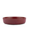 Nava Soho Plate Soup Ceramic Red with Diameter 21.5cm