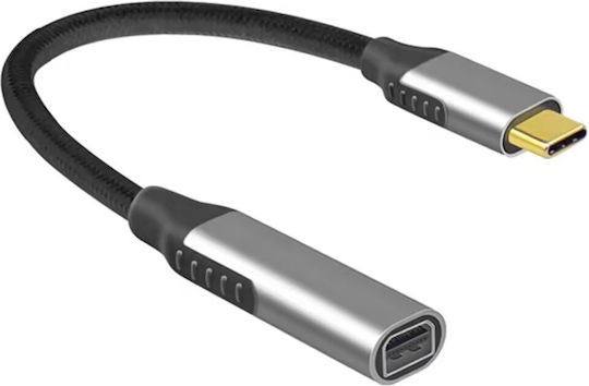 Μετατροπέας USB-C male σε mini DisplayPort female Γκρι 1τμχ 17838