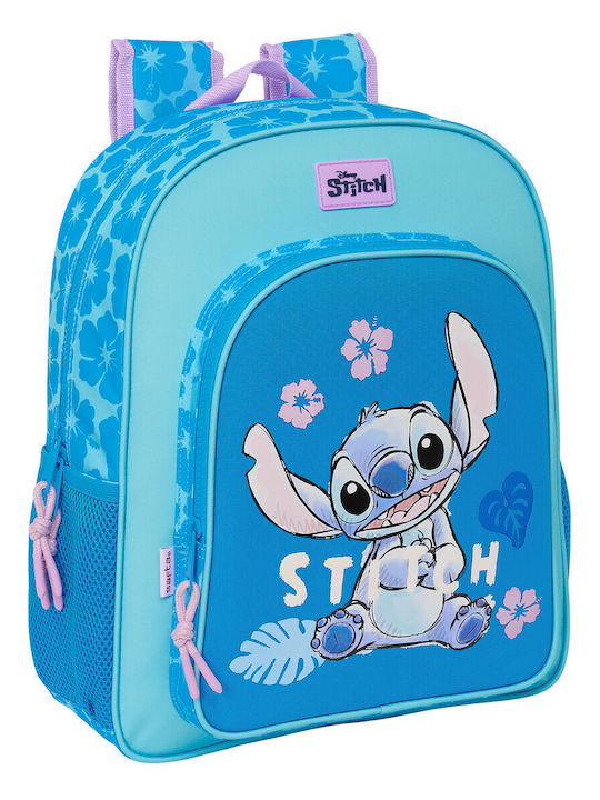 Safta School Bag Backpack Elementary, Elementary Blue with Water bottle holder