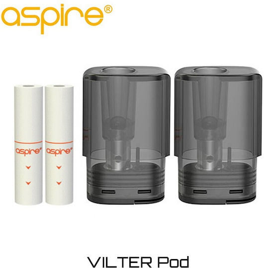 Aspire Vilter E-Zigaretten Ersatzteile Pod in Weißes Farbe 2ml mit Heizwendel 1ohm