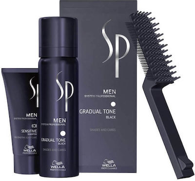 Wella Sp Men Gradual Tone Pigment Kit Set Vopsea de Păr Negru