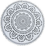 Rock Club Cotton Round Beach Towel with Diameter 150cm