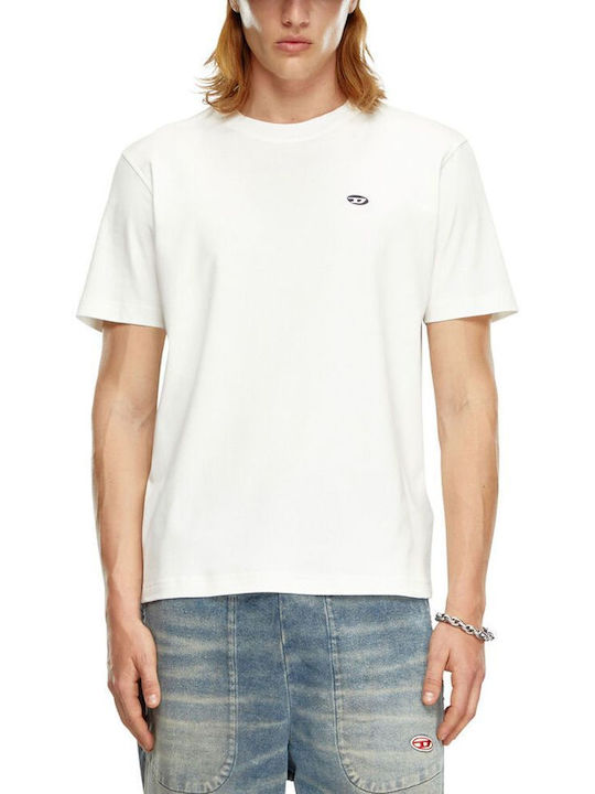 Diesel Men's Short Sleeve T-shirt Ecru