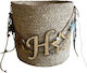 Boy Baptism Box Wooden Decorative Basket Stars Initial Letter