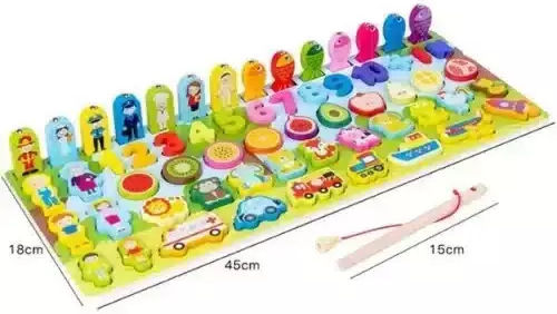 Marionette Wooden Toys Jucărie de Pescuit din Lemn pentru 36++ Luni