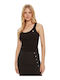 Women's Sleeveless Black Blouse