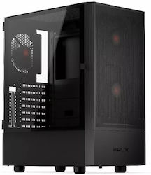 Krux Nadir Midi Tower Computer Case with Window Panel Black