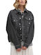 Calvin Klein Women's Long Jean Jacket for Spring or Autumn Charcoal