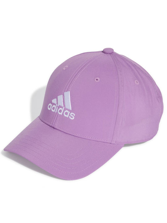 Adidas Embroidered Logo Lightweight Baseball Cap Jockey Лилав