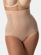 Hochtaillierte beige Shapewear