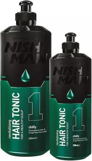 Set 2 Minz-Tonika-Lotionen Nishman Chilly 400 ml 200 ml