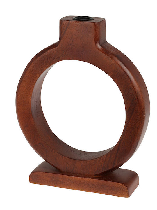 Koopman Candle Holder Wooden in Brown Color 21x5x25cm 1pcs