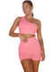 Schulung Frauen-Set mit Kurze Hosen Leggings Rosa