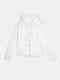 Women's Solid Color Cardigan White