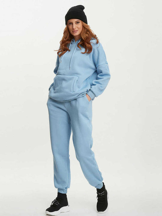 Blue Hoodie Tracksuit Set