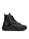 Leather Men's Boots Glossy Black