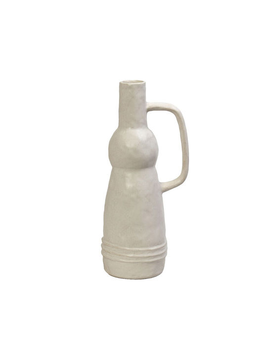 Espiel Vază Decorativă Ceramică Alb 16x12x35cm 1buc