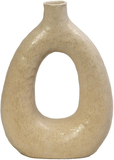 Espiel Decorative Vase Beige 20x8x27cm