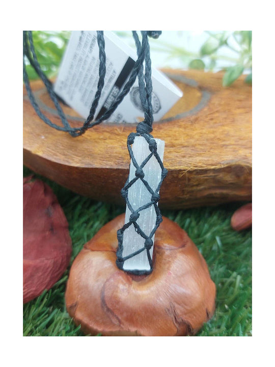 Macrame Selenite Necklace