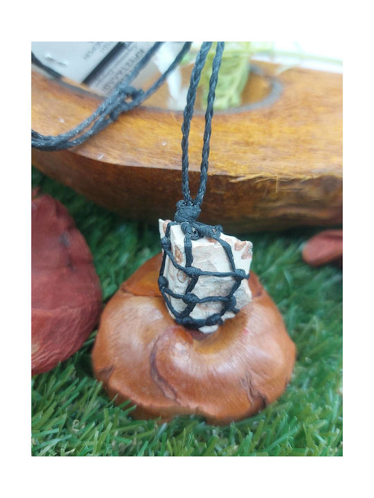 Macrame Jasper Leopard Necklace