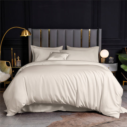 Beauty Home Duvet Cover Set 240x260cm Super King with 2 Pillowcases Art 12052 Miss Beauty 12052PTHYD Beige