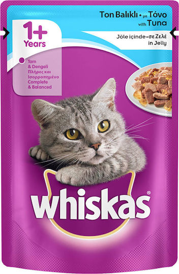Whiskas Υγρή Τροφή για Ενήλικες Γάτες σε Φακελάκι με Τόνο 100gr