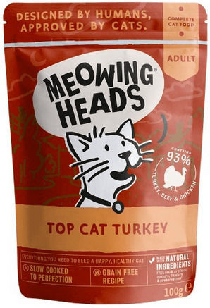 Barking Heads Υγρή Τροφή για Ενήλικες Γάτες σε Φακελάκι με Γαλοπούλα 100gr