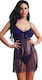 Pretty Lingerie Σετ Sexy Babydoll Μωβ