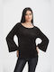 Donna Martha Damen Bluse Schwarz