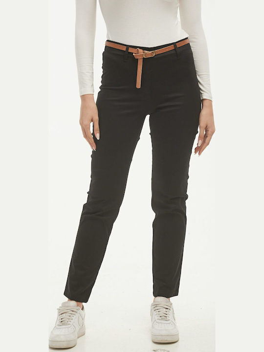 Damen Stoffhose Schwarz