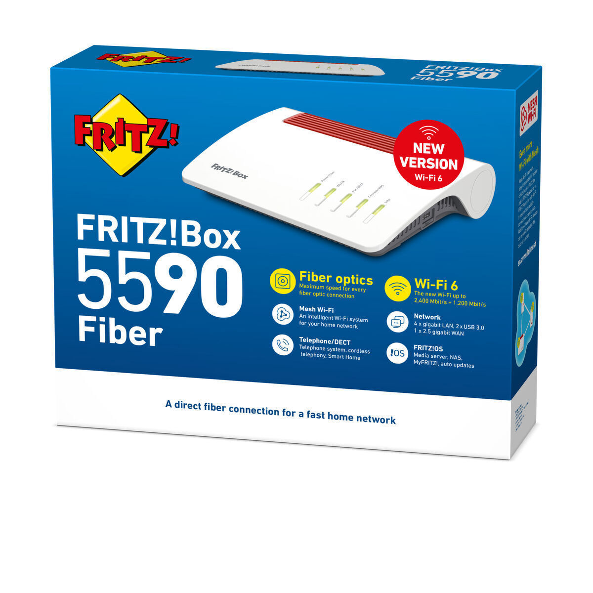 AVM FRITZ!Box 5590 Fiber XGS-PON VDSL2 Ασύρματο Modem Router Wi‑Fi 6 με ...