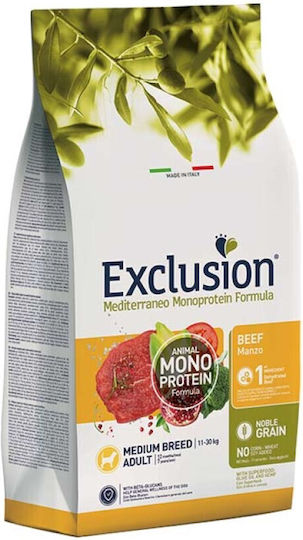Exclusion 3kg Dry Food for Adult Medium Breed Dogs with Beef