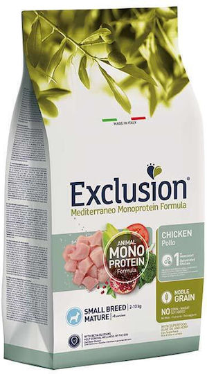 Exclusion 2kg Dry Food for Senior Small Breed Dogs with Chicken