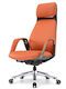 Reclining Office Chair with Fixed Arms Orange Eureka Ergonomic