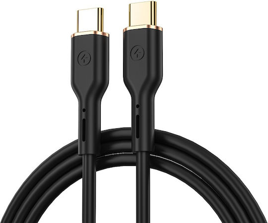 Wiwu Yq02 USB 2.0 Kabel USB-C männlich - USB-C 100W Schwarz 1.2m