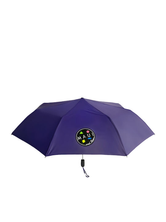 Maui & Sons Windproof Automatic Umbrella Compact Blue Purple