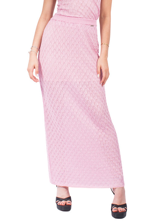 Combos Knitwear Skirt in Pink color