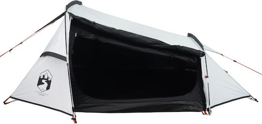 vidaXL Campingzelt Tunnel Weiß für 2 Personen 360x135x105cm