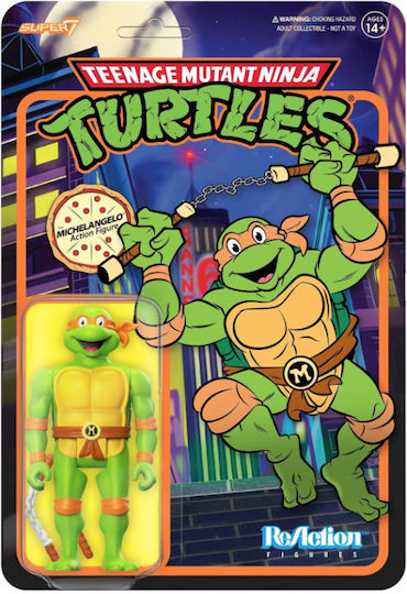 Super7 Teenage Mutant Ninja Turtles: Michelangelo Φιγούρα Δράσης 10εκ.
