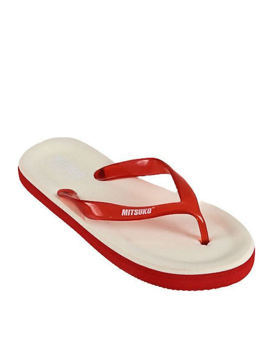 Mitsuko Frauen Flip Flops in Rot Farbe